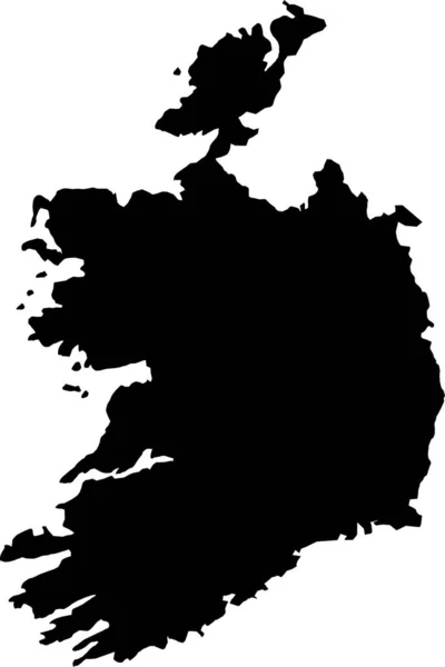 Europa Irland Karta Vektor Karta Handritad Minimalism Stil — Stock vektor