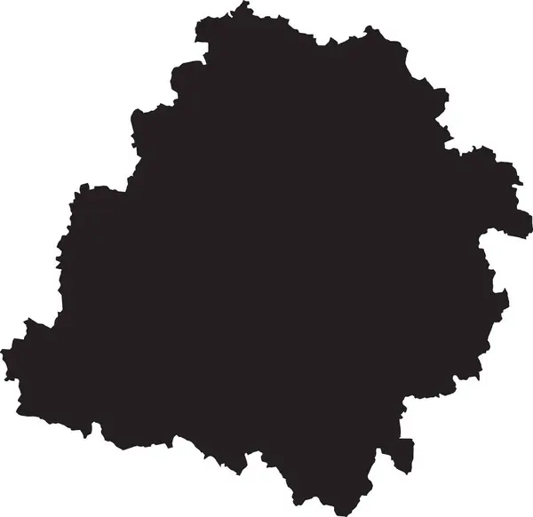Fekete Térkép Város Luxembourg — Stock Vector