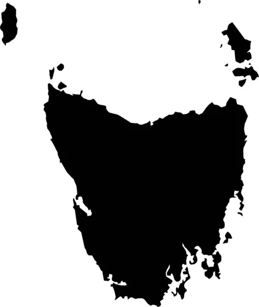 Australia Mapa Vectorial Tasmani — Archivo Imágenes Vectoriales