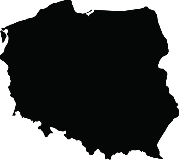 Polen Landkarte Vektorkarte Handgezeichneter Minimalismus Stil — Stockvektor