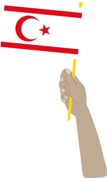 トルコの国旗と手をつないで ベクトルイラスト — ストックベクタ