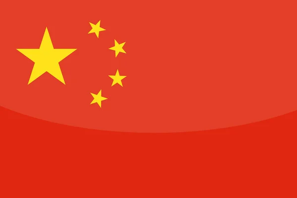 Čína Vlajka Ruka Kreslená Renminbi Ruka Kreslená — Stockový vektor