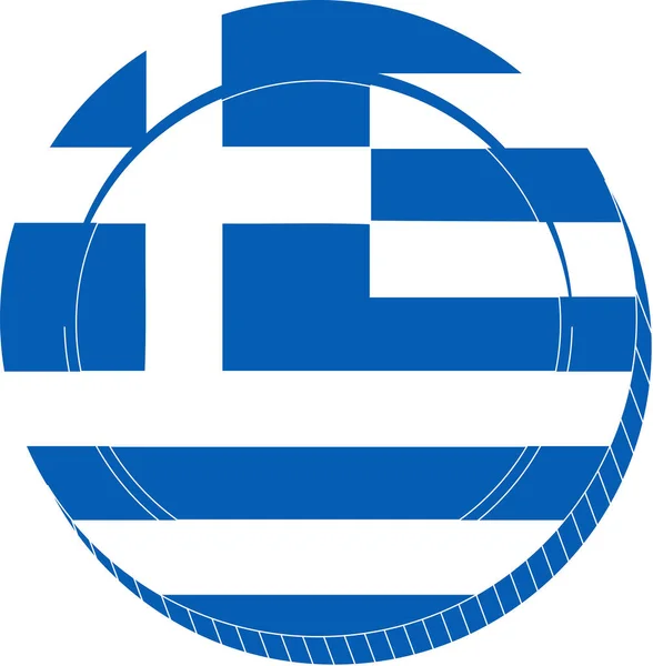 Vlag Van Griekenland Illustratie Van Nationale Vlag — Stockvector