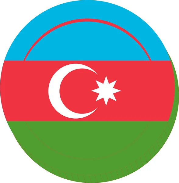 Azerbaijská Vlajka Národní Vlajka Azerbaijanu — Stockový vektor