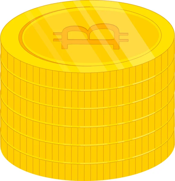 Bitcoin Icône Dessin Main — Image vectorielle