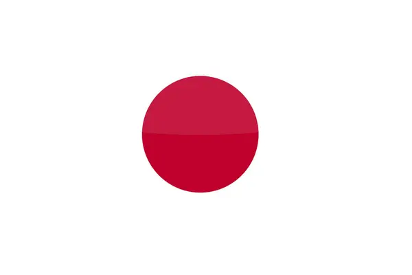Bandera Japón Diseño Plano Icono Vector Ilustración — Archivo Imágenes Vectoriales