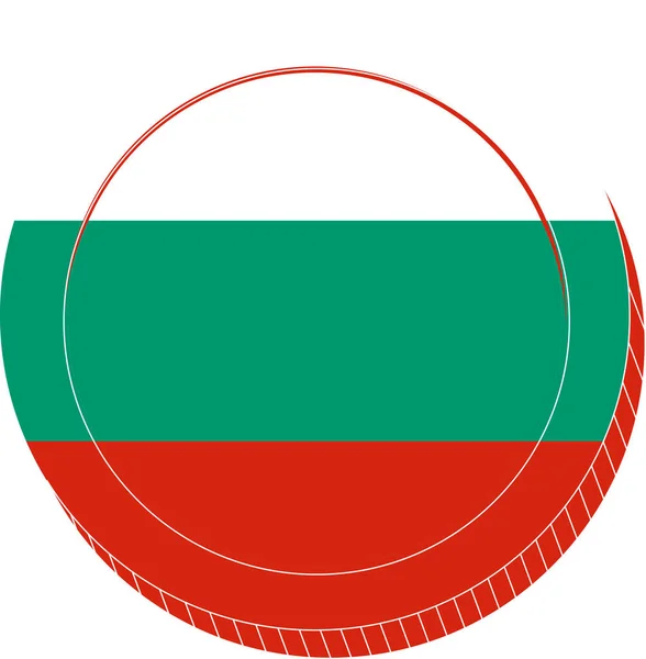 Bulgarische Flagge Von Hand Gezeichnet Bulgarische Lew Von Hand Gezeichnet — Stockvektor
