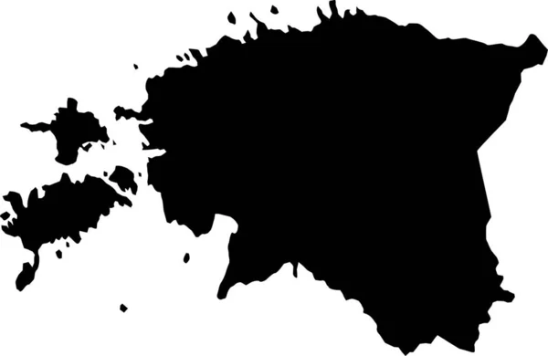 エストニアの地図ベクトルマップ 手描きミニマリズムスタイル — ストックベクタ