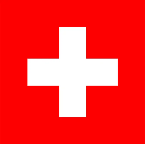 スイスの国旗ベクトルイラスト — ストックベクタ