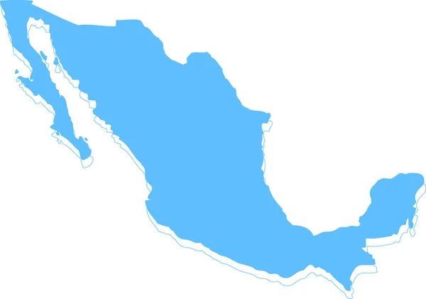 メキシコ地図ベクトル図 — ストックベクタ
