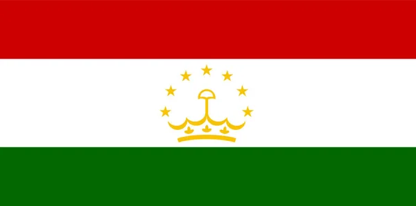 Drapeau National Tadjikistan Icône — Image vectorielle