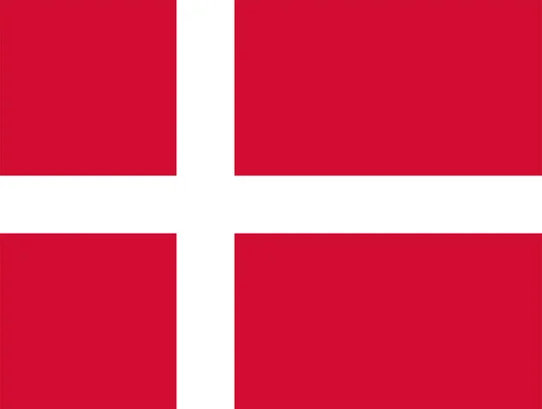 Flagge Von Dänemark Dänemark Flagge Dänemark — Stockvektor