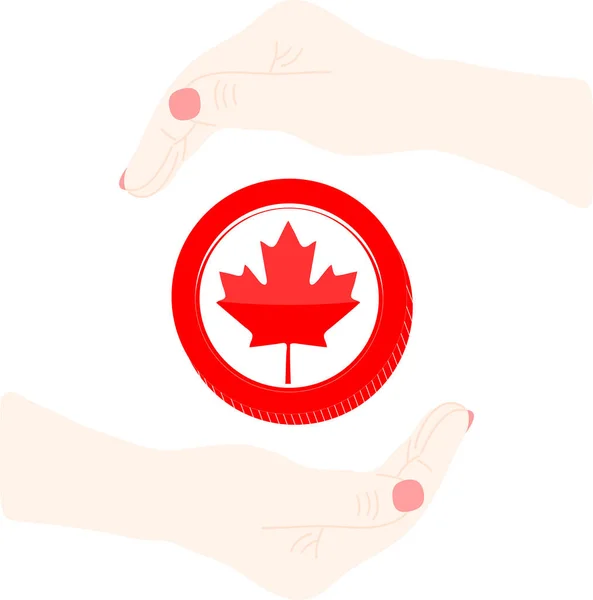 Канадские Канадские Кленовые День Иконки Вектор Иллюстрации — стоковый вектор