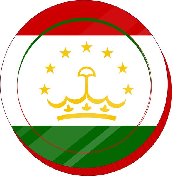 Прапор Кіста Кругла Іконка — стоковий вектор
