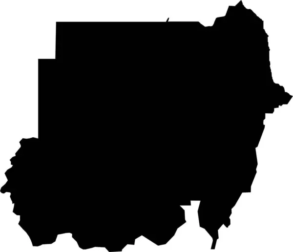 Αφρική Σουδάν Διάνυσμα Χάρτη Διάνυσμα Χάρτη Χέρι Στυλ Μινιμαλισμού — Διανυσματικό Αρχείο