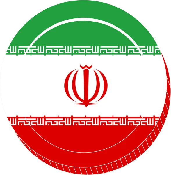 Iransk Flagga Handritad Iransk Rial Hand Dragen — Stock vektor