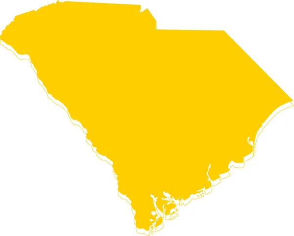 Dokładna Mapa Karoliny — Wektor stockowy