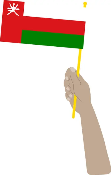 Bandeira Oman Waving — Vetor de Stock