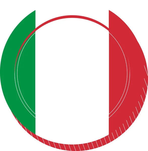 Italy Flag Hand Drawn Eur Hand Drawn — Stock Vector