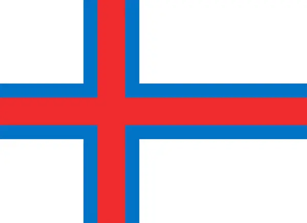 Bandiera Delle Isole Faroe Bandiera Islands — Vettoriale Stock
