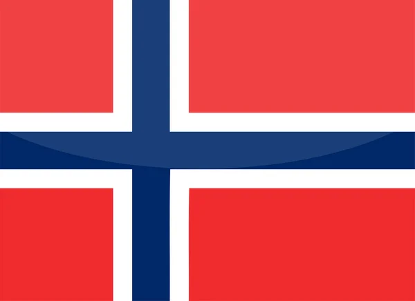 Norway Flag Official Colors Vector Illustration — Vettoriale Stock