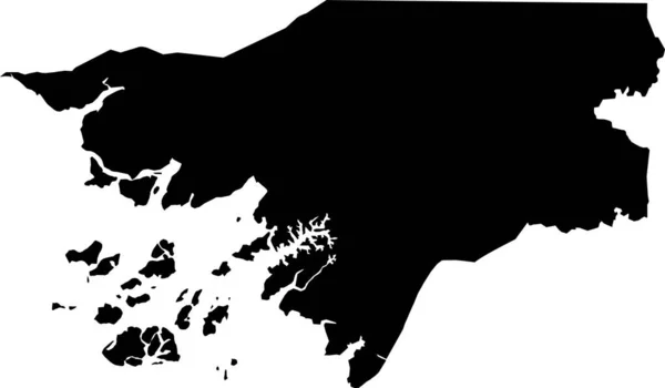 Silhouette Noire Ville Nouvelle Zélande — Image vectorielle