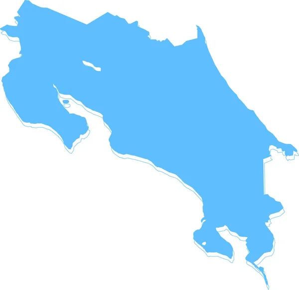 Blauwe Kaart Van Italië — Stockvector