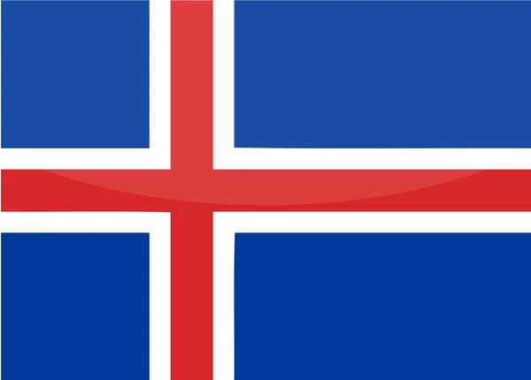 アイスランドの国旗 ベクトル イラスト — ストックベクタ