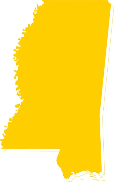 Carte Précise Mississippi — Image vectorielle