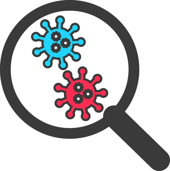 Virus Plano Icono Vector Dibujado Mano — Archivo Imágenes Vectoriales