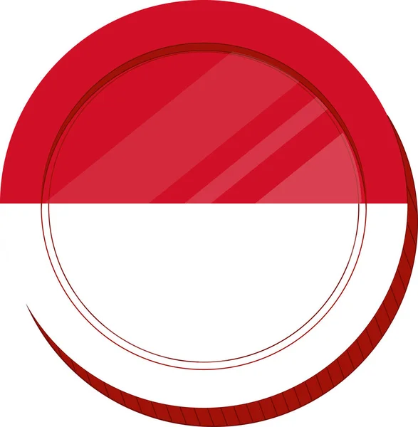 Flagga Indonesien Platt Ikon Vektor Stil — Stock vektor