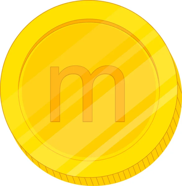 Obrázek Vektoru Ikony Zlaté Mince — Stockový vektor