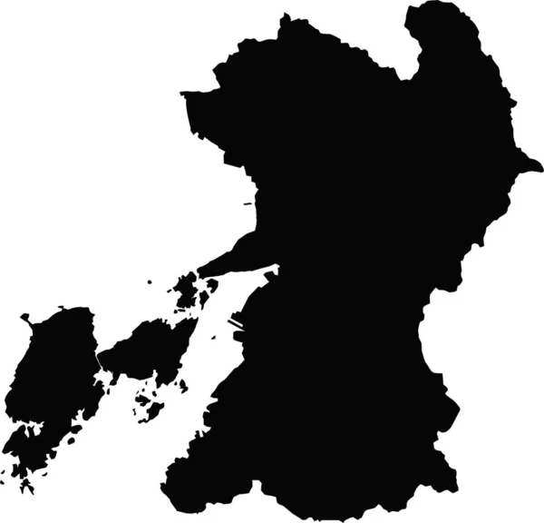 Japonsko Mapa Ikona Obrys Vektor — Stockový vektor