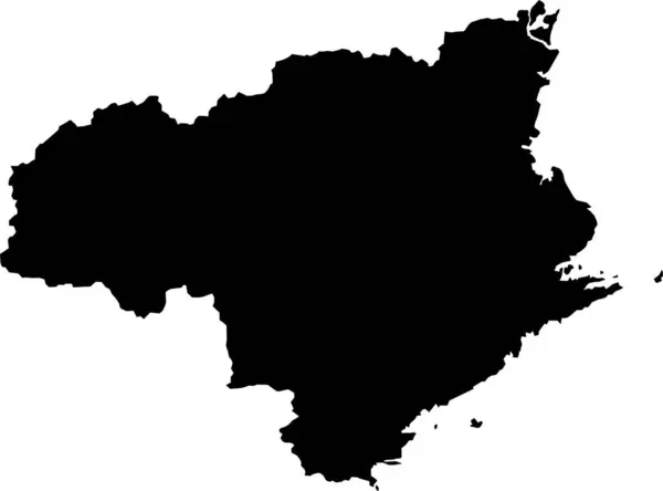Mappa Bianco Nero Del Paese Della Repubblica Della Repubblica Del — Vettoriale Stock
