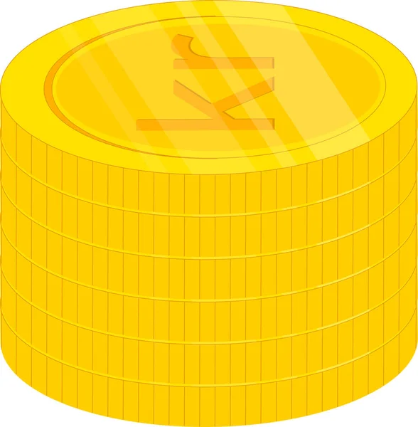 Icono Monedas Estilo Dibujos Animados — Vector de stock