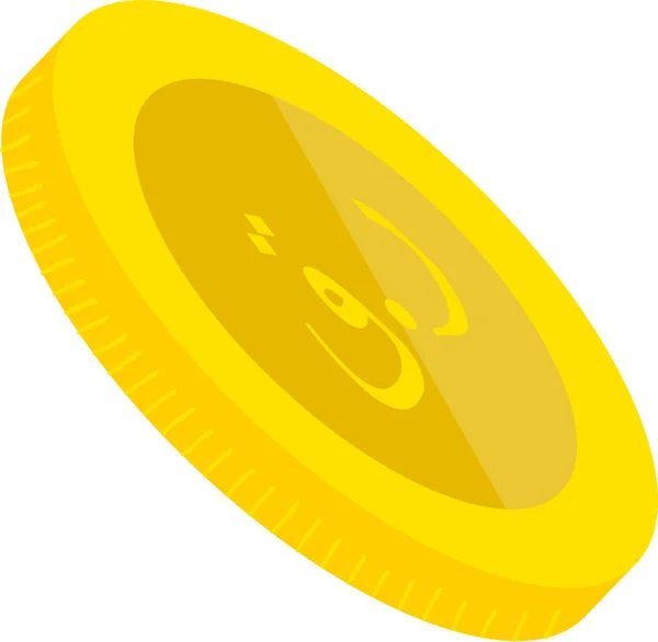 Style Personnage Dessin Animé Bitcoin Crypto Monnaie Illustration Vectorielle Isolée — Image vectorielle