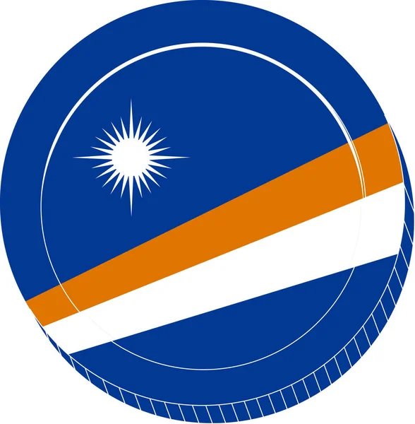 Σημαία Των Νήσων Μάρσαλ Χέρι Που Ηνωμένες Πολιτείες Δολάριο Χέρι — Διανυσματικό Αρχείο