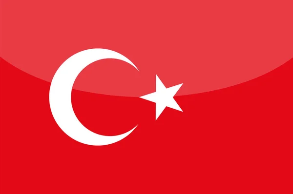 Иконка Турецкого Флага Плоский Дизайн Векторная Иллюстрация — стоковый вектор
