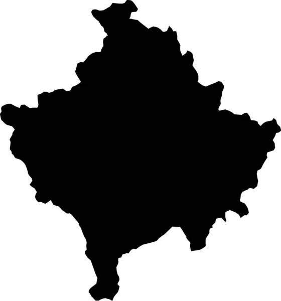 Kosova Harita Vektör Haritası Çizimi Minimalizm Tarzı — Stok Vektör