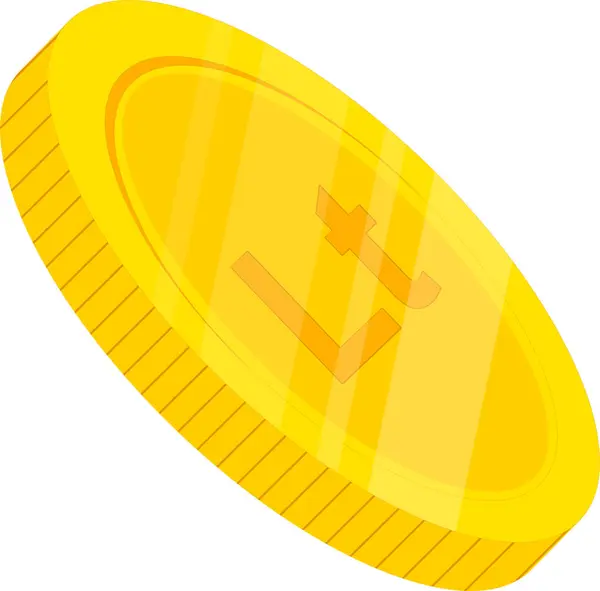 Goldmünze Symbol Isometrischen Stil Vektor Illustration Design — Stockvektor