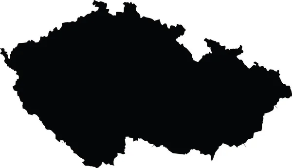 捷克共和国地图矢量地图 手绘简约风格 — 图库矢量图片