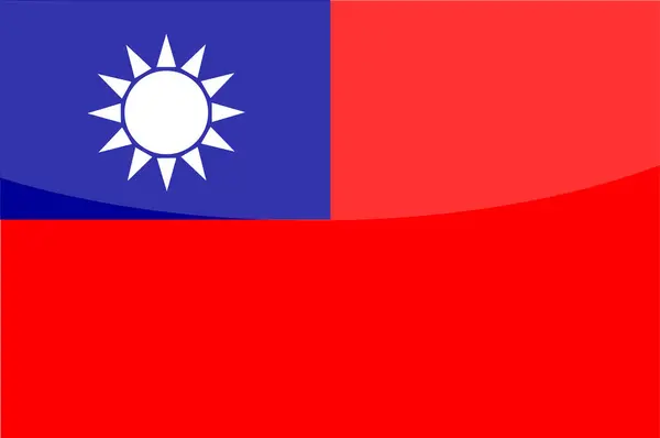 Taiwan Bandeira Vetor Ilustração — Vetor de Stock