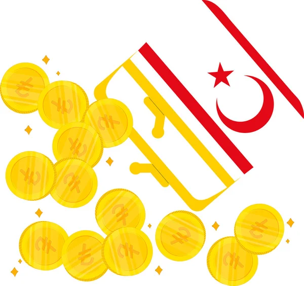 トルコのお金 ベクトルイラスト — ストックベクタ