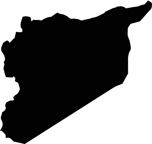 Mapa Syrii Prosta Graficzna Mapa Geografii Mapa Indyka Ilustracja Wektora — Wektor stockowy