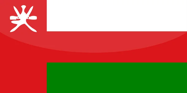 Bandera Omán Dibujada Mano Rial Omaní Dibujada Mano — Archivo Imágenes Vectoriales
