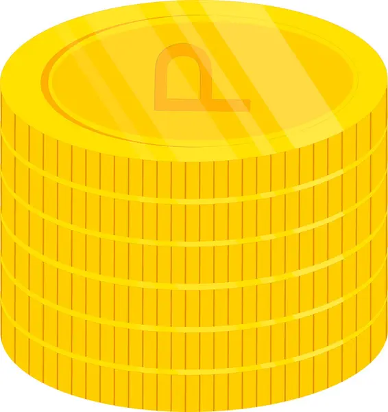 Εικονίδιο Χρημάτων Επίπεδη Διανυσματική Απεικόνιση Απομονωμένο Κίτρινο Φόντο — Διανυσματικό Αρχείο