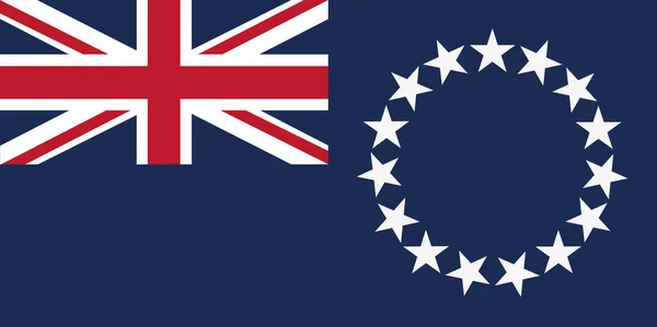 Cook Islands Vlag Hand Getrokken Cook Islands Dollar Hand Getrokken — Stockvector