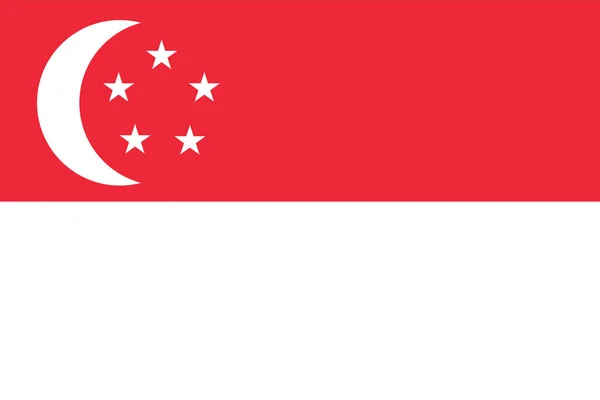 Векторная Иллюстрация Флага Сингапура — стоковый вектор