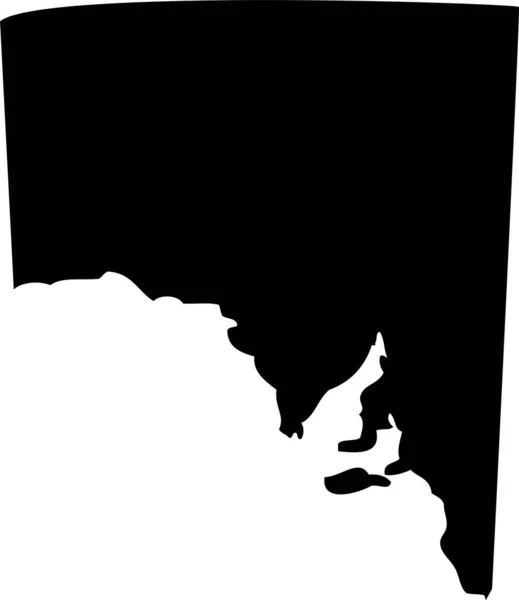Austrálie Vektorová Mapa Jižní Australi — Stockový vektor