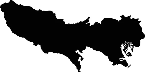 オーストラリアのブラックマップ — ストックベクタ